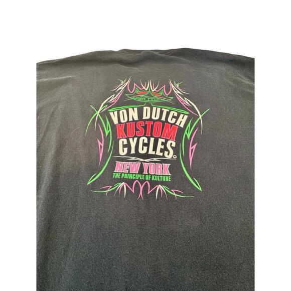 Vintage 1990s Von Dutch New York Motorcycles Men's 2XL T-Shirt Tshirt Tee - Picture 1 of 6